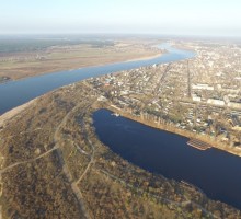 Противопаводковая дамба на р. Северная Двина в г. Великий Устюг