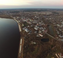Противопаводковая дамба на р. Северная Двина в г. Великий Устюг